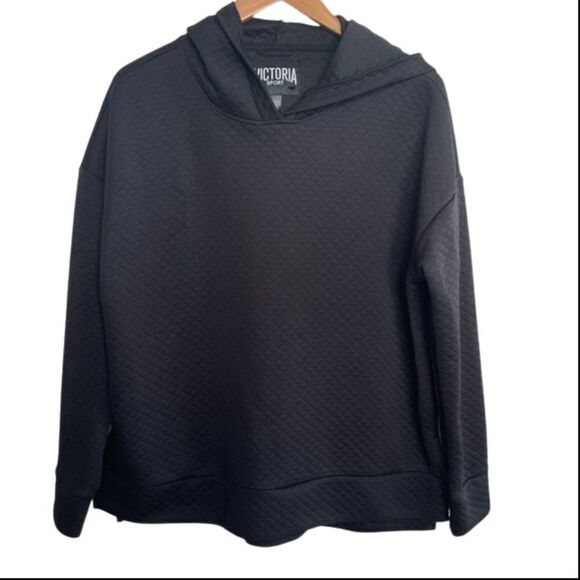 Victoria's Secret Sport Quilted Pullover - Black - Size M - New without tags - Picture 1 of 4